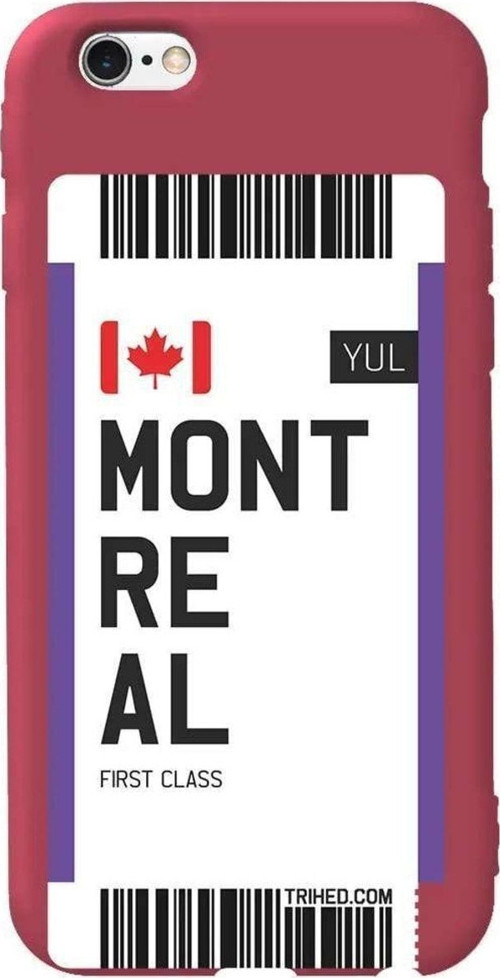 iphone 6S Bordo Renkli Silikon Telefon Kılıfı - Montreal Bileti