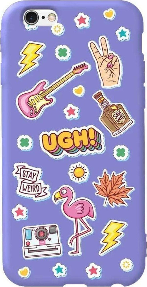 iphone 6S Lila Renkli Silikon Telefon Kılıfı - Ugh!