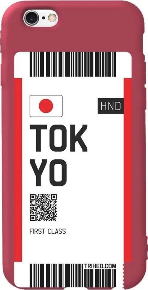 iphone 6S Bordo Renkli Silikon Telefon Kılıfı - Tokyo Bileti