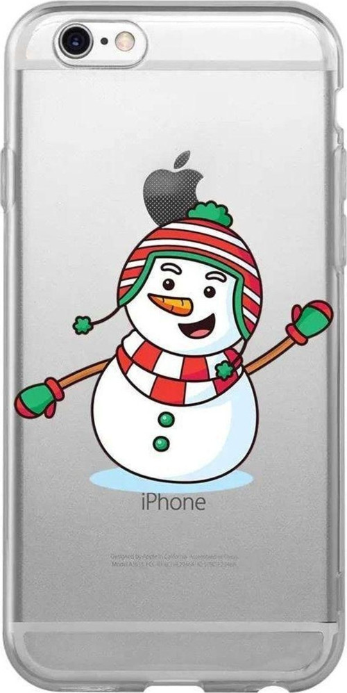 iphone 6S Plus Seffaf Telefon Uyumlu Kılıfı - Snowman 2