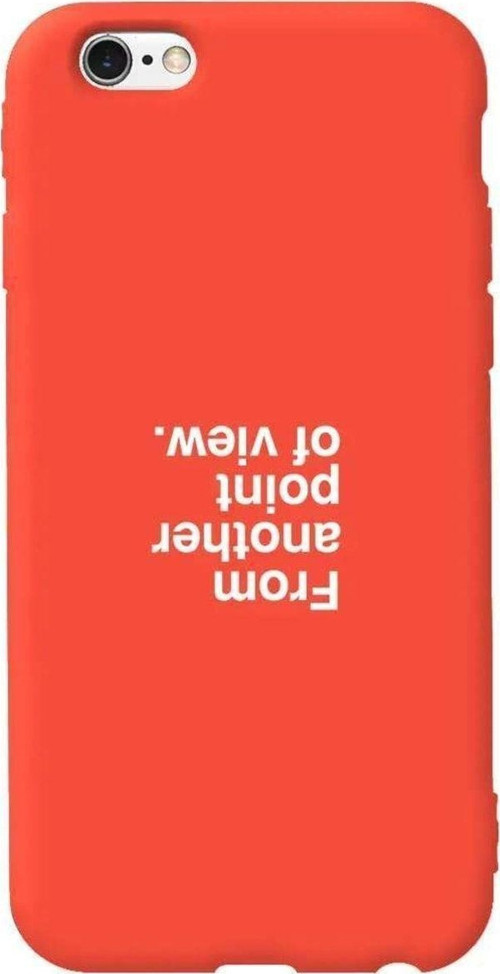 iphone 6S Plus Turuncu Renkli Silikon Telefon Kılıfı - Another Point
