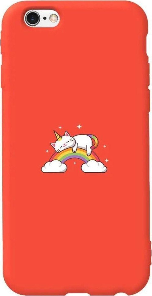 iphone 6S Plus Turuncu Renkli Silikon Telefon Kılıfı - Caticorn 2