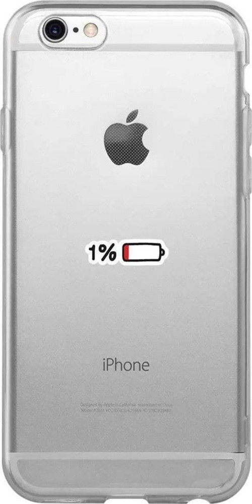 iphone 6S Seffaf Telefon Kılıfı - Low Charge