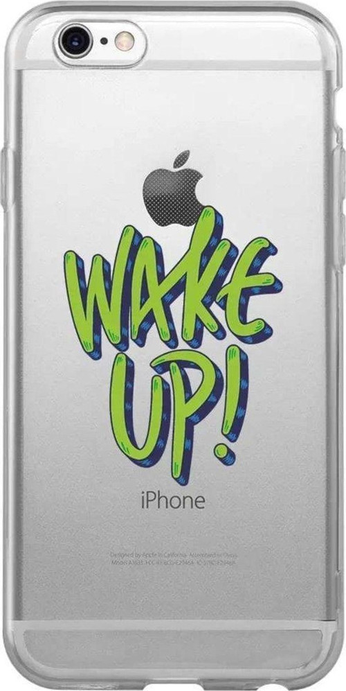 iphone 6S Seffaf Telefon Kılıfı - Wake Up