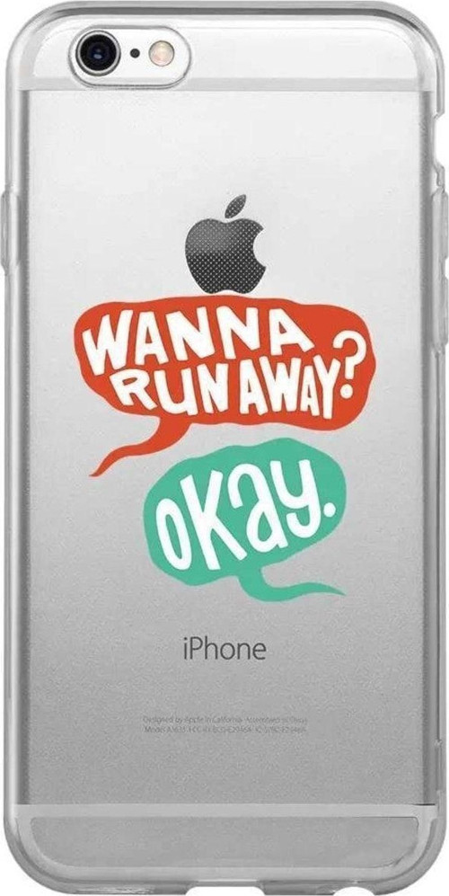 iphone 6S Seffaf Telefon Kılıfı - Wanna Run Away?