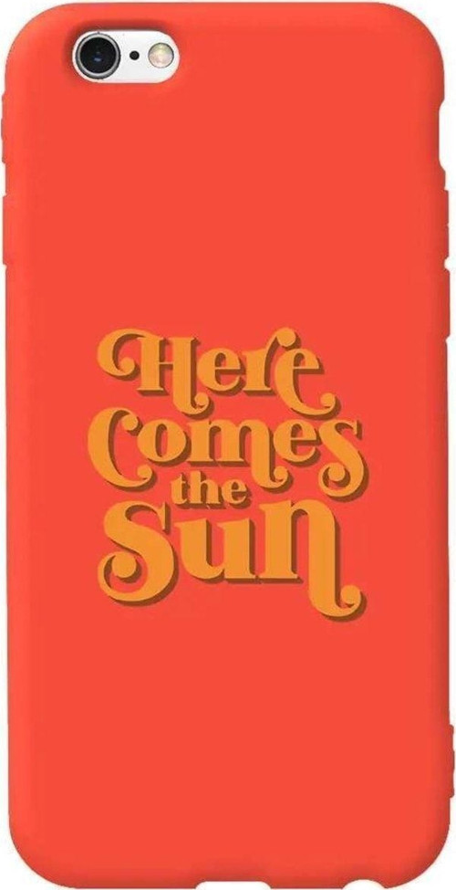 iphone 6S Turuncu Renkli Silikon Telefon Kılıfı - Comes The Sun