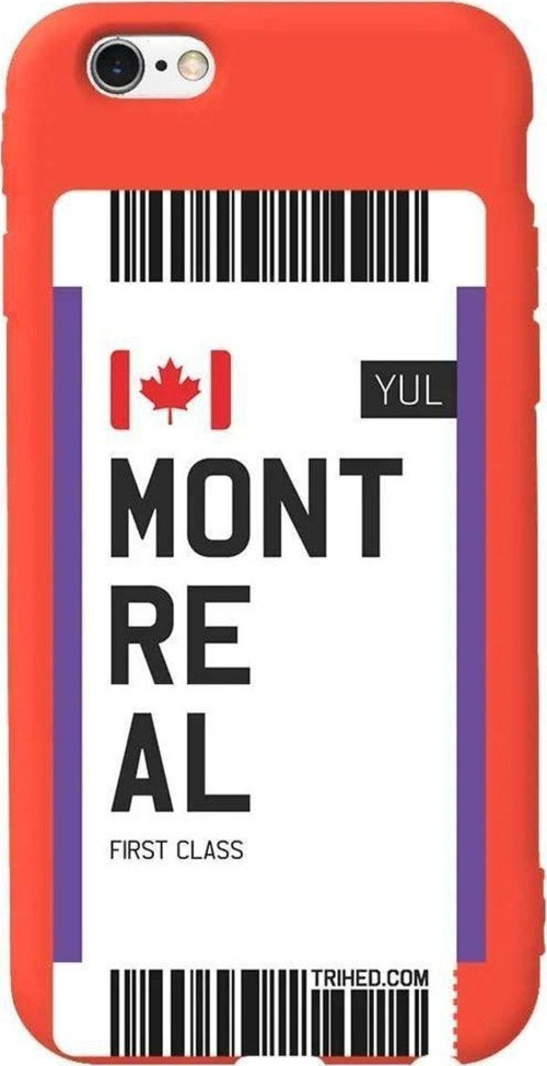 iphone 6S Turuncu Renkli Silikon Telefon Kılıfı - Montreal Bileti