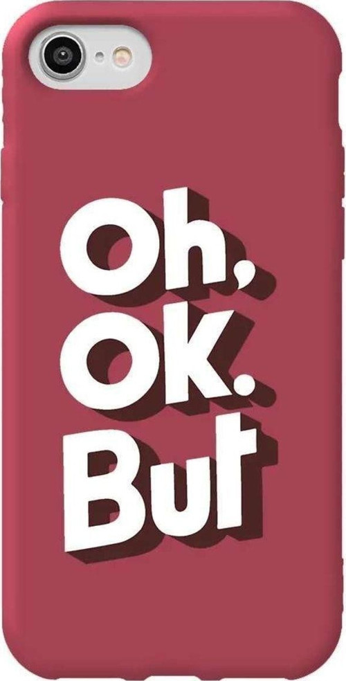 İphone 7 Bordo Renkli Silikon Telefon Kılıfı - Oh. Ok.
