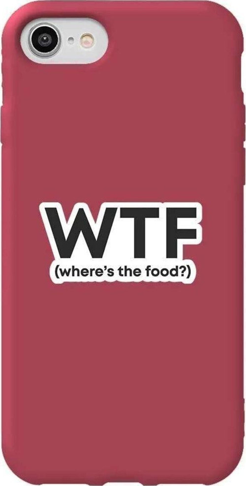 İphone 7 Bordo Renkli Silikon Telefon Kılıfı - Wtf