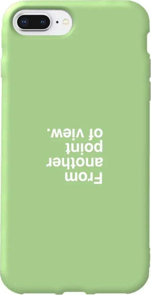 İphone 7 Plus Açik Yesil Renkli Silikon Telefon Kılıfı - Another Point