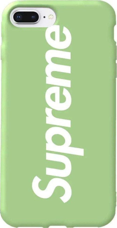 İphone 7 Plus Açik Yesil Renkli Silikon Telefon Kılıfı - Supreme