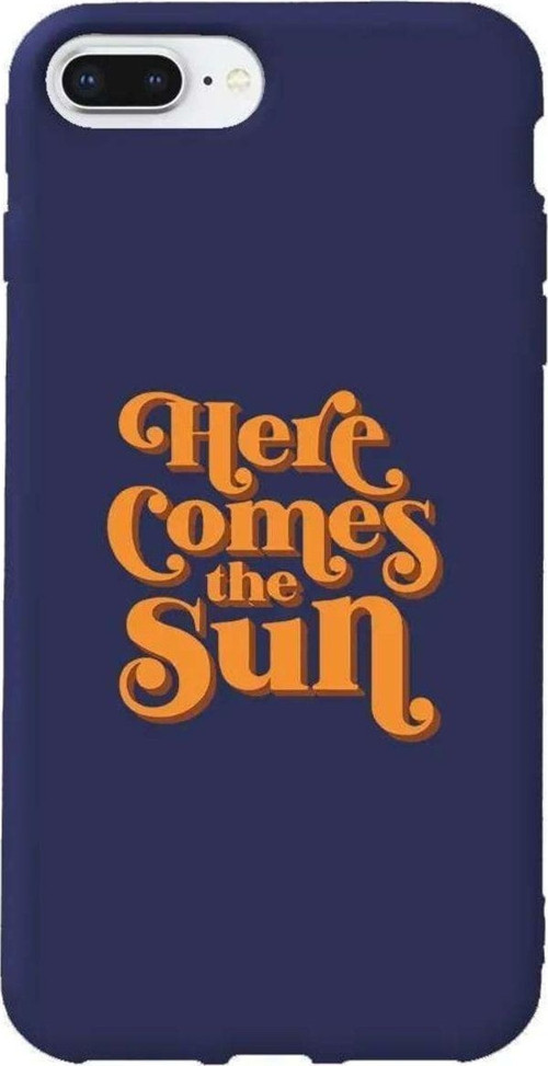 İphone 7 Plus Lacivert Renkli Silikon Telefon Kılıfı - Comes The Sun