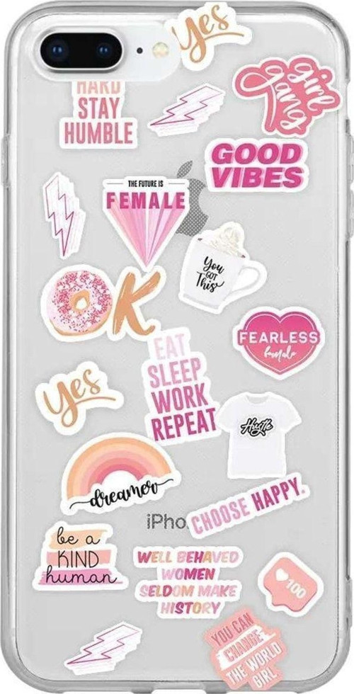 İphone 7 Plus Seffaf Telefon Kılıfı - Female Sticker