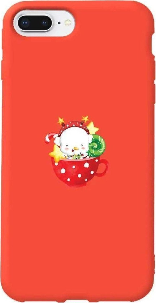 İphone 7 Plus Turuncu Renkli Silikon Telefon Kılıfı - A Cup Of Xmas 2
