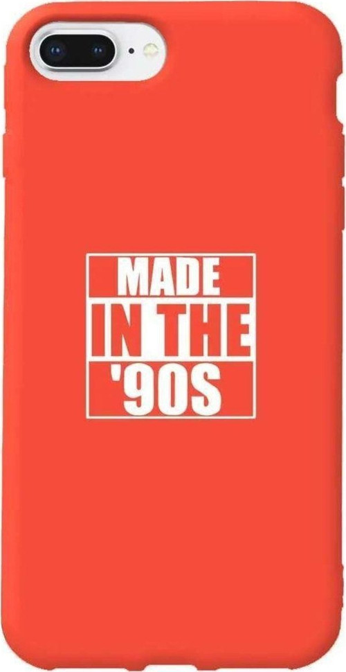 İphone 7 Plus Turuncu Renkli Silikon Telefon Kılıfı - Made In The 90's