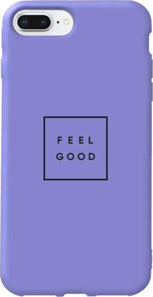 İphone 7 Plus Lila Renkli Silikon Telefon Kılıfı - Feel Good