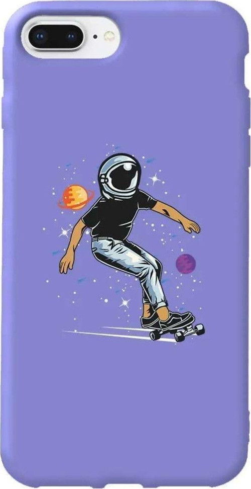 İphone 7 Plus Lila Renkli Silikon Telefon Kılıfı - Kraterde Kaykay