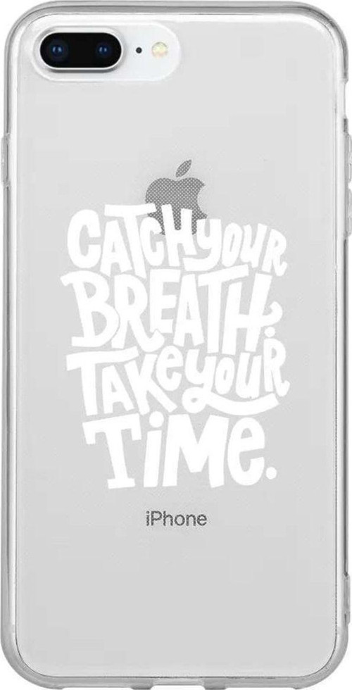 İphone 7 Plus Uyumlu Şeffaf Telefon Kılıfı - Catch Your Breath