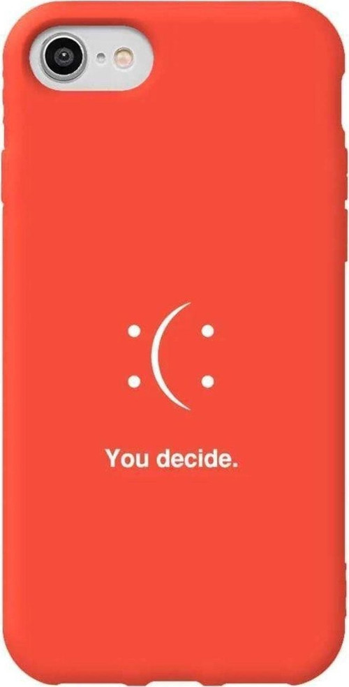 İphone 7 Turuncu Renkli Silikon Telefon Kılıfı - You Decide