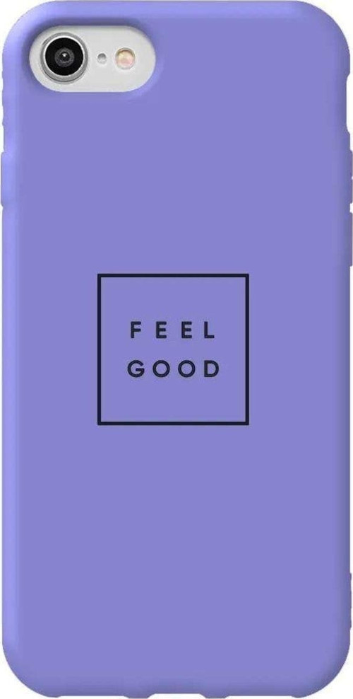 İphone 8 Lila Renkli Silikon Telefon Kılıfı - Feel Good