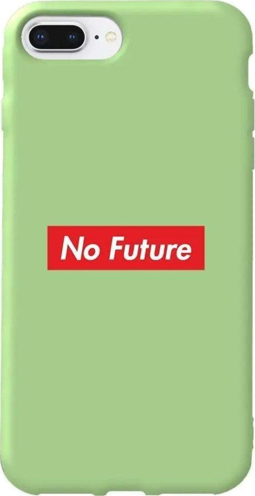 iphone 8 Plus Açik Yesil Renkli Silikon Telefon Kılıfı - No Future