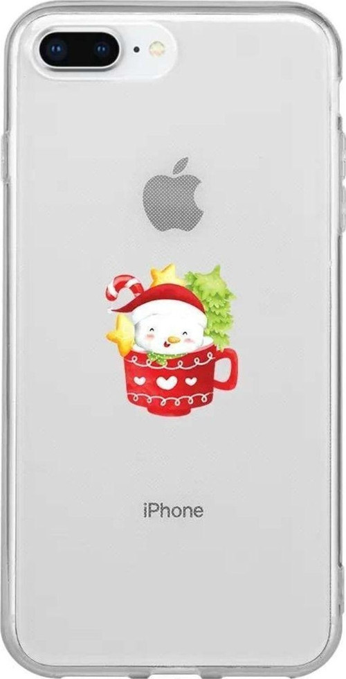 iphone 8 Plus Seffaf Telefon Kılıfı - A Cup Of Xmas 4