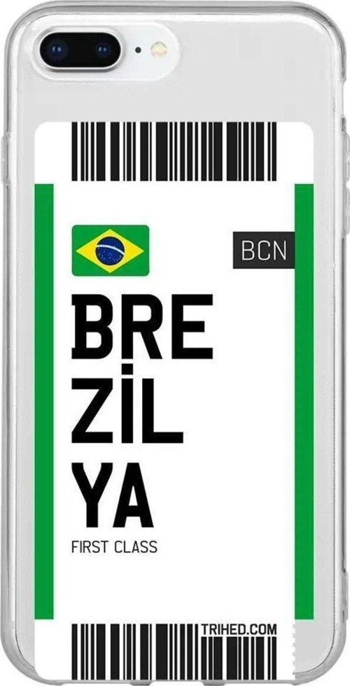 iphone 8 Plus Seffaf Telefon Kılıfı - Brezilya Bileti