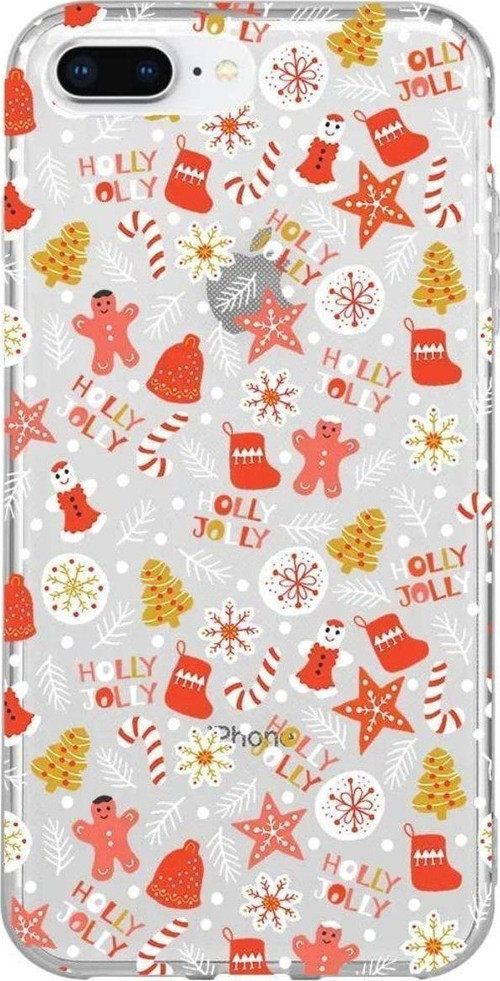 iphone 8 Plus Seffaf Telefon Kılıfı - Holly Jolly