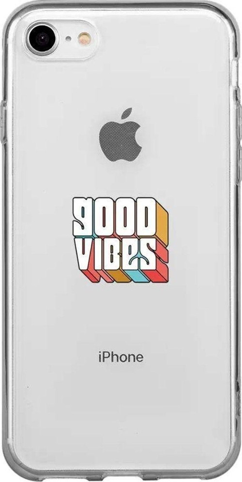 İphone 8 Seffaf Telefon Kılıfı - Good Vibes