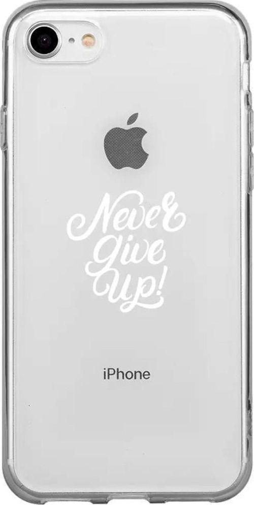 İphone 8 Seffaf Telefon Kılıfı - Never Give Up 3