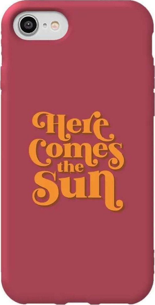 iphone Se 2020 Bordo Renkli Silikon Telefon Kılıfı - Comes The Sun