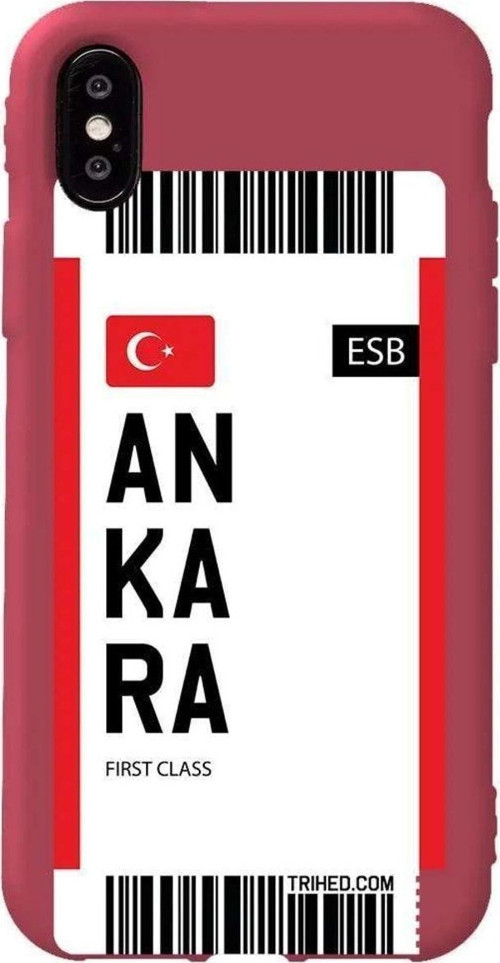 İphone X Bordo Renkli Silikon Telefon Kılıfı - Ankara Bileti