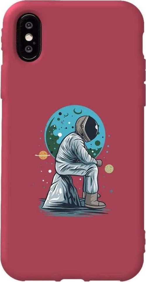 İphone X Bordo Renkli Silikon Telefon Kılıfı - Forever Alone