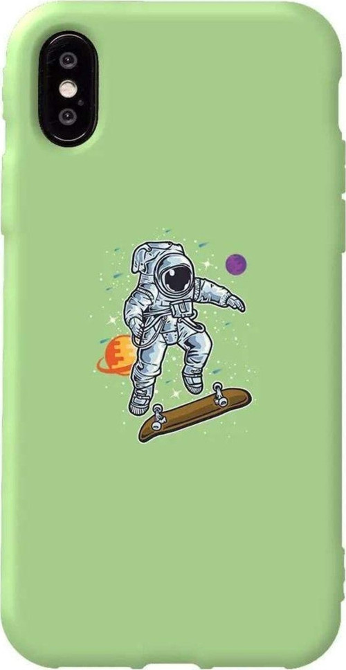 İphone X Açik Yesil Renkli Silikon Telefon Kılıfı - Yer Çekimi