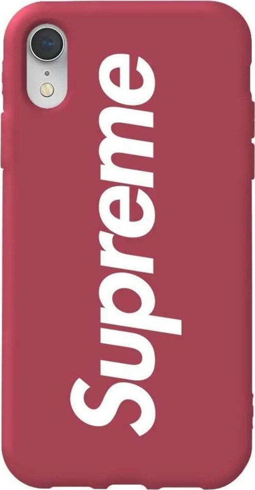 İphone XR Bordo Renkli Silikon Telefon Kılıfı - Supreme