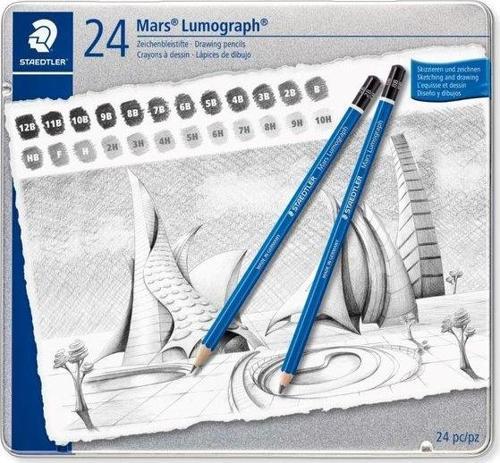 Lumograph Kurşun Kalem 24lü Metal Kutu