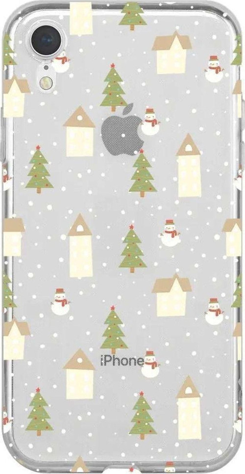 İphone XR Seffaf Telefon Kılıfı - Snowy Xmas