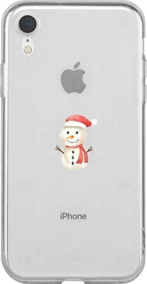 İphone XR Uyumlu Seffaf Telefon Kılıfı - Snowman