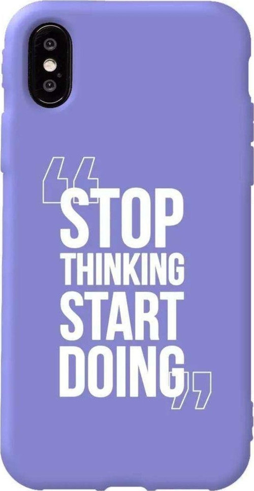 İphone XS Lila Renkli Silikon Telefon Kılıfı - Start Doing