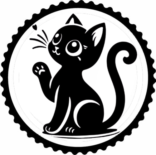 Ağlayan Kedi Tasarım Sticker 40 x 40 cm