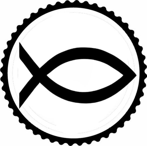 Balık Burcu Sembolü Tasarım Sticker 30 x 30 cm