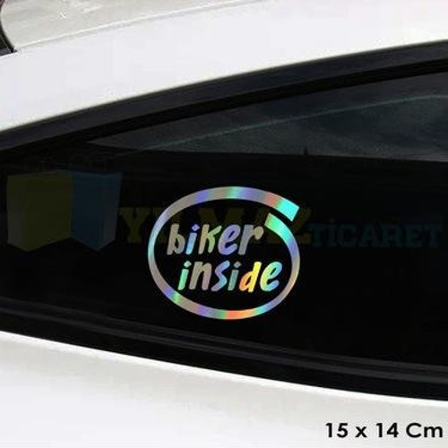Biker İnside Motosiklet Hologram Oto Sticker