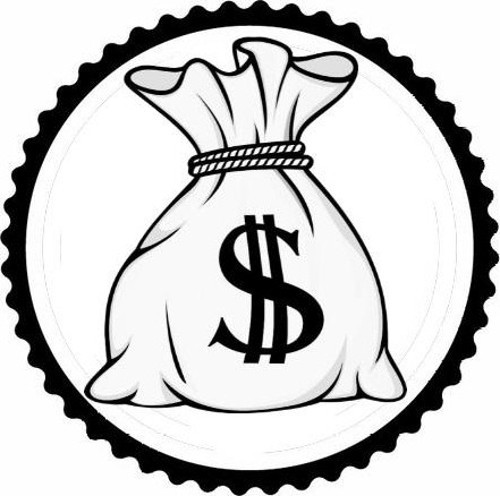 Bir Çuval Dolar Tasarım Sticker 50 x 50 cm