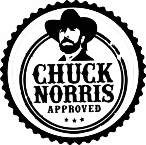 Chuck Norris Onayladı Tasarım Sticker 50 x 50 cm