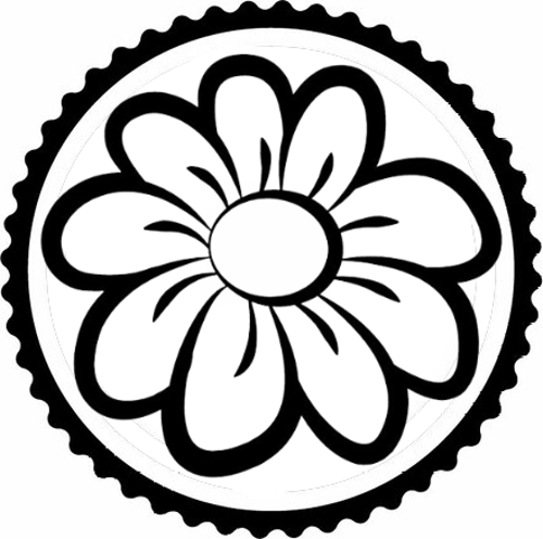 Çiçek Tasarım Sticker 20 x 20 cm
