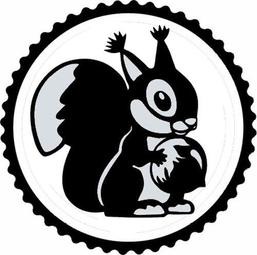 Fındık Yiyen Dincap Tasarım Sticker 50 x 50 cm
