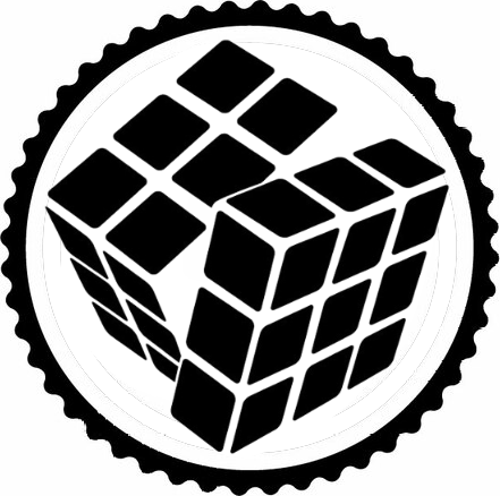 Rubik Küp Tasarım Sticker 40 x 40 cm