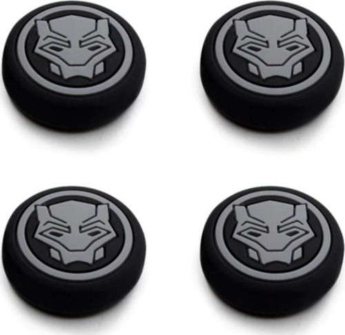 Desenli Sony Ps5/Ps4/Ps3 Analog Koruyucu Silikon Pad-Black Panter