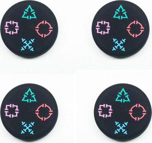 Desenli Sony Ps5/Ps4/Ps3 Analog Koruyucu Silikon Pad-Geometri Desen