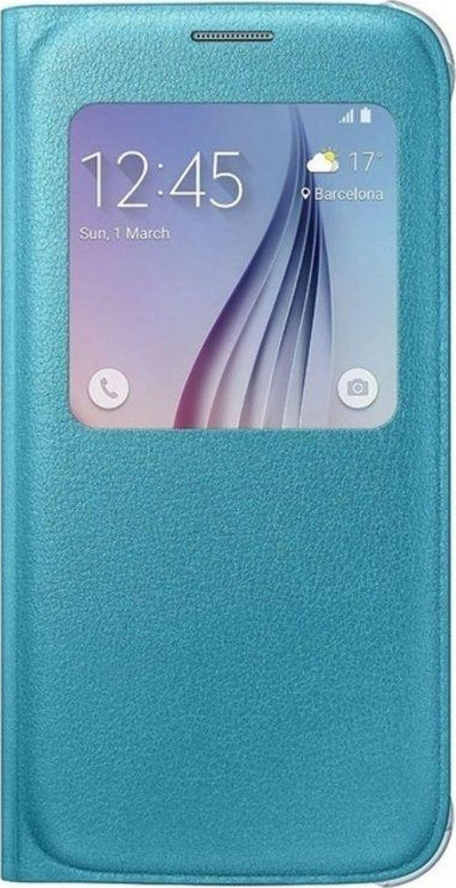 Samsung Galaxy S6 Orjinal Uyku Modlu Pencereli Deri Kılıf